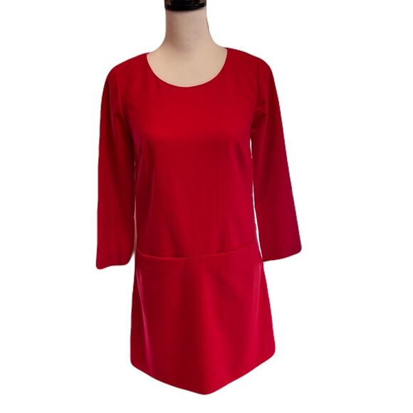 J.Crew Red Wool Blend Sheath Dress | Sz. 00 | Good Condition - Picture 1 of 7
